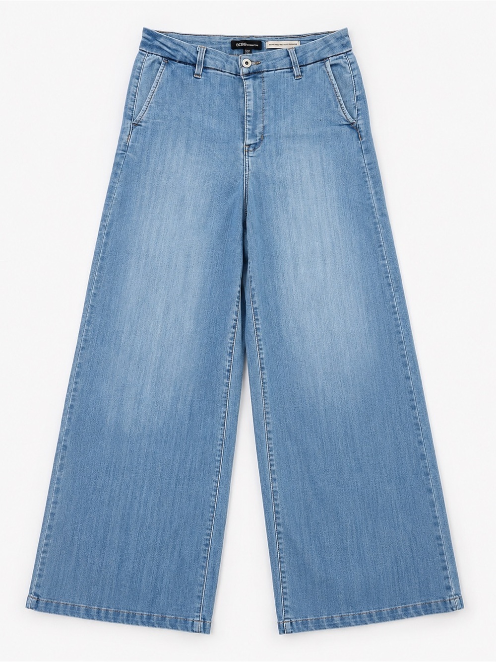 BCBG Generation High Rise Wide Leg Trouser Jeans Light Wash Size 13/31​